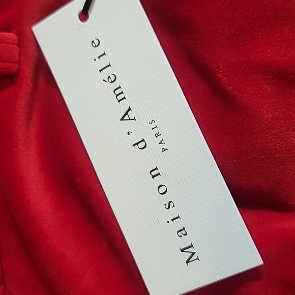 Maison d' Amelie Red Velvet Pants - Picture 10 of 10